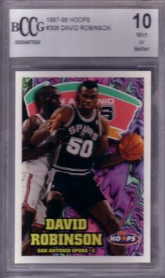 David Robinson 1997-98 Hoops card graded BCCG 10 (MINT or better)