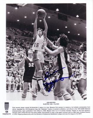 Ann Meyers autographed UCLA Bruins 8x10 black & white photo