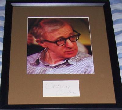 Woody Allen autograph matted & framed with 8x10 photo
