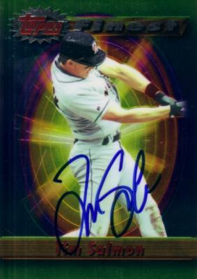 Tim Salmon autographed Angels 1994 Topps Finest jumbo card