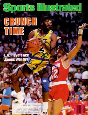 James Worthy autographed Los Angeles Lakers 1986 Sports Illustrated
