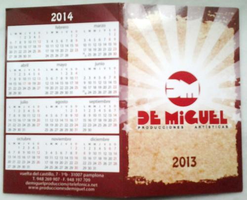 Pocket calendar from Spain