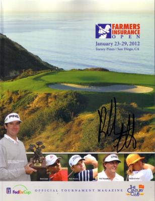 Bubba Watson autographed 2012 Farmers Insurance Open program