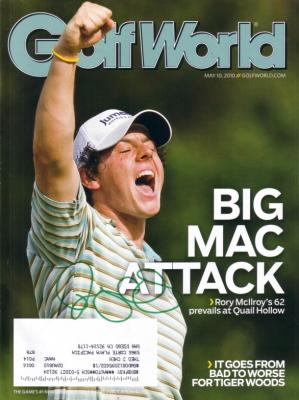 Rory McIlroy autographed 2010 Golf World magazine