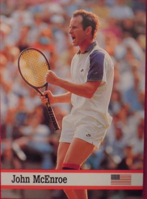 John McEnroe 1993 Fax-Pax tennis card