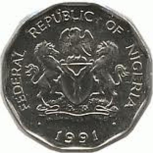 Nigeria 50 kobo Nickel-plated steel coin