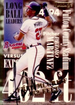 Fred McGriff autographed Atlanta Braves 1995 Donruss Long Ball Leaders card