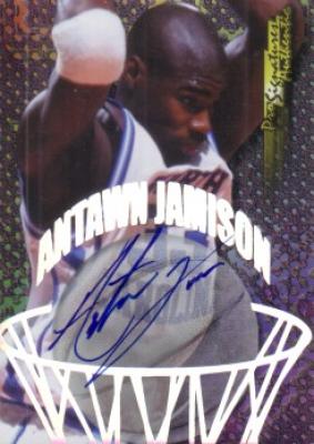Antawn Jamison certified autograph North Carolina Tar Heels card
