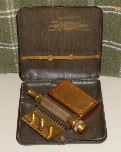 1920 Gillette Razor Set Cigarette Case 