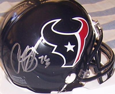 Arian Foster autographed Houston Texans mini helmet