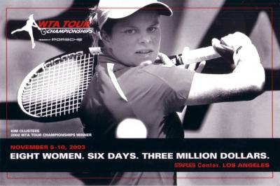 Kim Clijsters 2003 WTA Tour 6x9 promo postcard