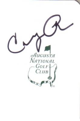 Condoleezza Rice autographed Augusta National Masters scorecard
