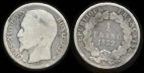 1 franc; Year: 1852; (km 772)