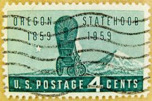 Stamps;  USA 4c Oregon Statehood United States of America 1859 1959