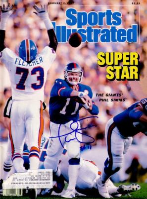 Phil Simms autographed New York Giants Super Bowl 21 Sports Illustrated