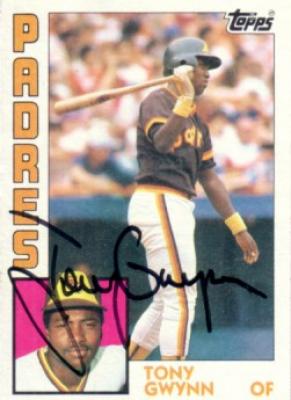 Tony Gwynn autographed San Diego Padres 1984 Topps card