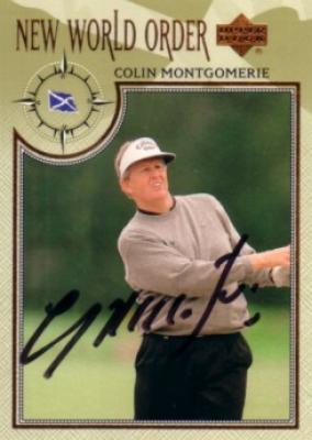 Colin Montgomerie autographed 2002 Upper Deck New World Order golf card