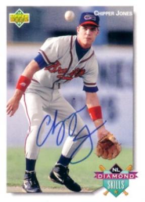 Chipper Jones autographed Atlanta Braves 1992 Upper Deck minor league card