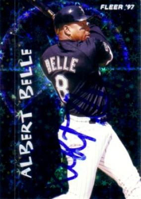 Albert Belle autographed Chicago White Sox 1997 Fleer card