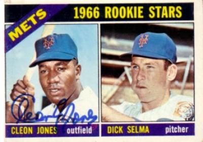 Cleon Jones autographed New York Mets 1966 Topps Rookie Card