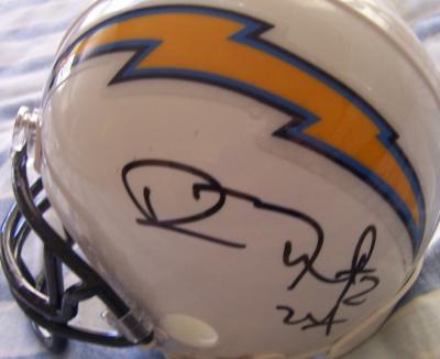 Ryan Mathews & Vincent Jackson autographed San Diego Chargers mini helmet