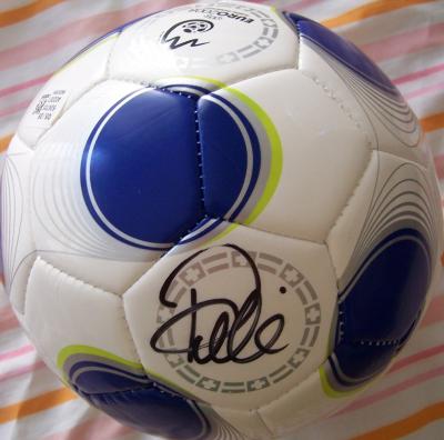 Pele autographed Adidas mini soccer ball