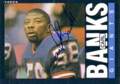 Carl Banks autographed New York Giants 1985 Topps Rookie Card