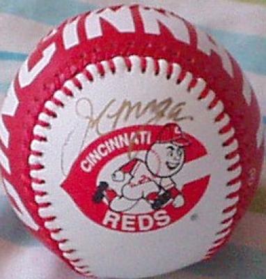 Joe Morgan autographed Cincinnati Reds leather logo baseball