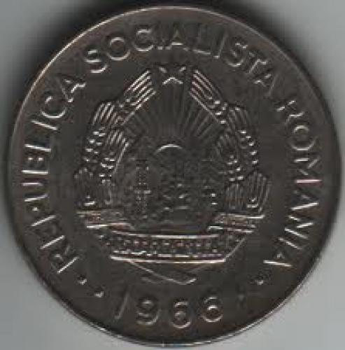 Coins; Romania 1 Leu 1966