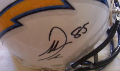 Antonio Gates & Ryan Mathews autographed San Diego Chargers mini helmet