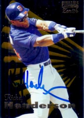 Rickey Henderson autographed San Diego Padres 1996 Pinnacle Zenith card