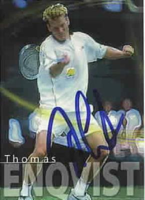 Thomas Enqvist autographed 2000 ATP Tour tennis card