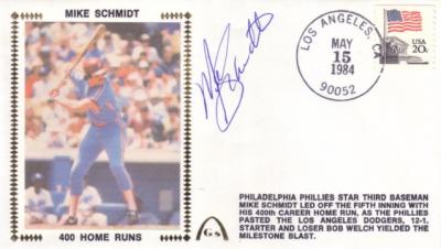Mike Schmidt autographed Philadelphia Phillies 400 Home Runs cachet envelope