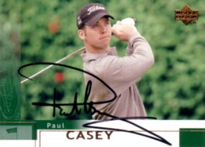 Paul Casey autographed 2002 Upper Deck golf card