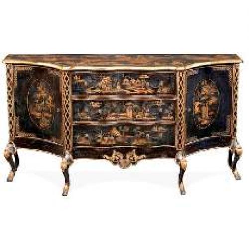 Fabulous Exotic and Antique Decorative Sideboard in Acacia Solids