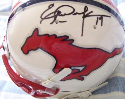 Eric Dickerson & Craig James autographed SMU Mustangs mini helmet