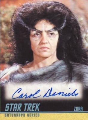 Carol Daniels Star Trek certified autograph card