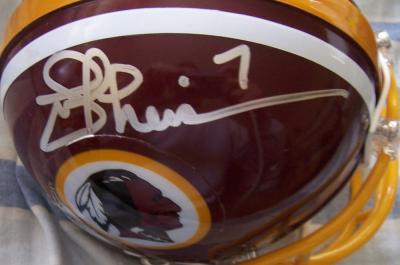 Joe Theismann autographed Washington Redskins mini helmet