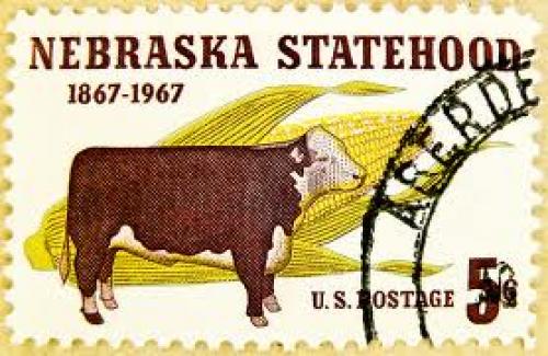 Stamps USA 5c Nebraska Statehood 5c Cent cow United States of America