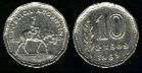 10 Pesos; Year: 1962-1968; (km 60); Nickel-Clad-Steel; GAUCHO