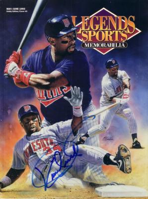 Kirby Puckett autographed Minnesota Twins 1993 Legends magazine