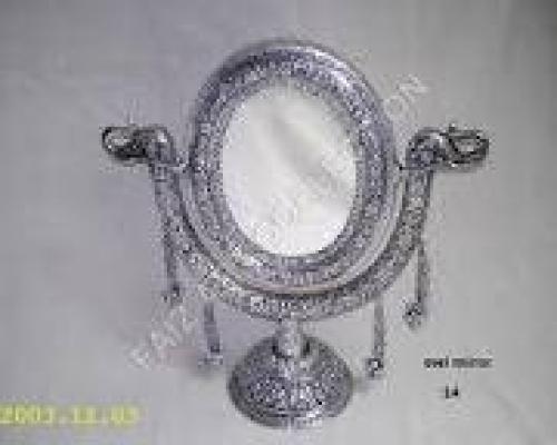 Antique Silver Table Mirror
