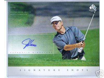 Jay Haas certified autograph 2004 SP Signature Golf 8x10 photo card