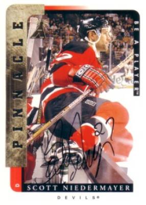 Scott Niedermayer certified autograph New Jersey Devils 1997 Be A Player card