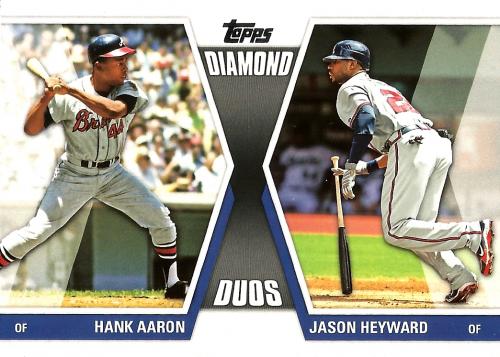 2011 Topps Diamond Duos Series 2 #DD-29 ~ Hank Aaron / Jason Heyward
