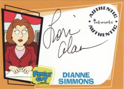 Lori Alan (Diane) Family Guy certified autograph card