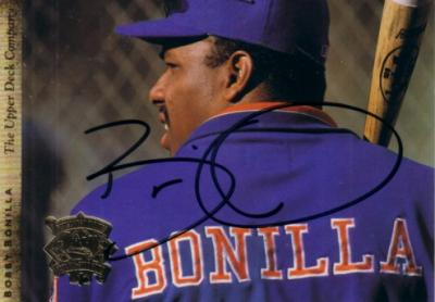 Bobby Bonilla autographed Mets 1994 Upper Deck All-Star jumbo card