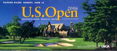 Geoff Ogilvy autographed 2006 U.S. Open Sunday pairings guide