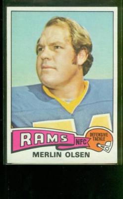 Merlin Olsen Rams 1975 Topps card #525 VgEx