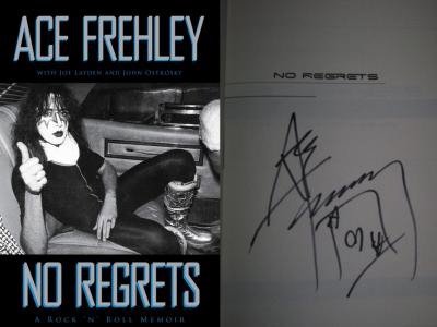 Ace Frehley (KISS) autographed No Regrets hardcover book